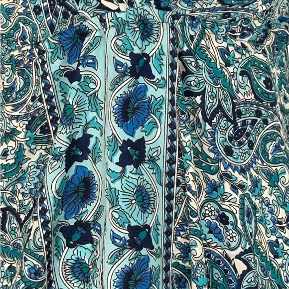 Ashley Taylor Dress Womens  ( one size )Blue Teal Paisley Floral Halter Midi - Picture 6 of 7